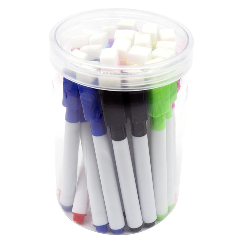 24 Pck of Erasable Whiteboard Pens with Tape Brushes 8-Color Ink Buckets Children's Drawing and Writing Pens
24 Pck of Erasable Whiteboard Pens with Tape Brushes 8-Color Ink Buckets Children's Drawing and Writing Pens