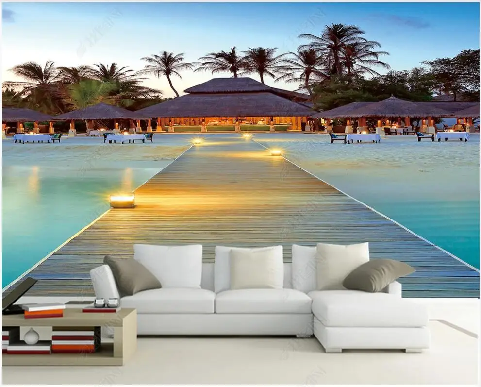 3d photo wallpaper for walls in rolls custom mural Beautiful seaside wooden bridge villa with sea view Wall paper living room
3d photo wallpaper for walls in rolls custom mural Beautiful seaside wooden bridge villa with sea view Wall paper living room