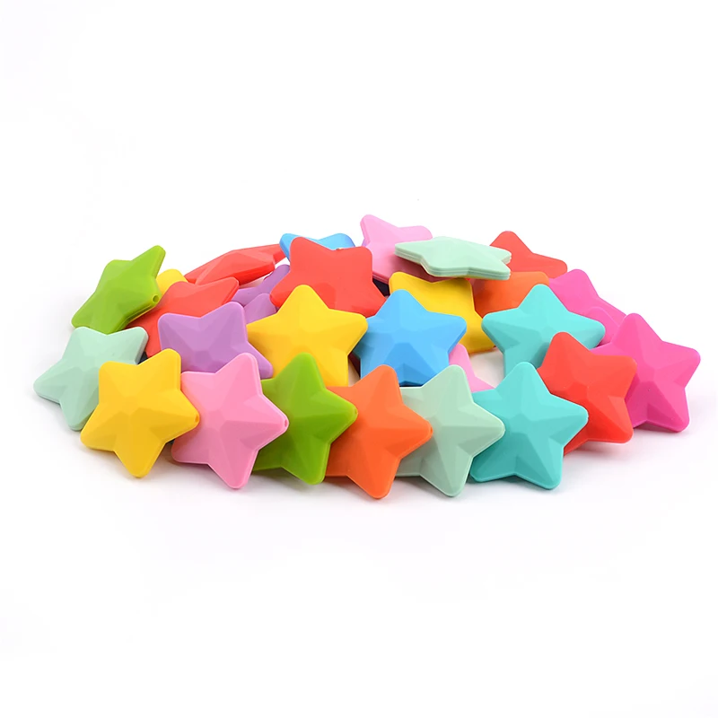 Diy Jewelry Bracelet Necklace and Pendant Baby Teether Silicone Star Shape 10 Soft Beads Molar
Diy Jewelry Bracelet Necklace and Pendant Baby Teether Silicone Star Shape 10 Soft Beads Molar