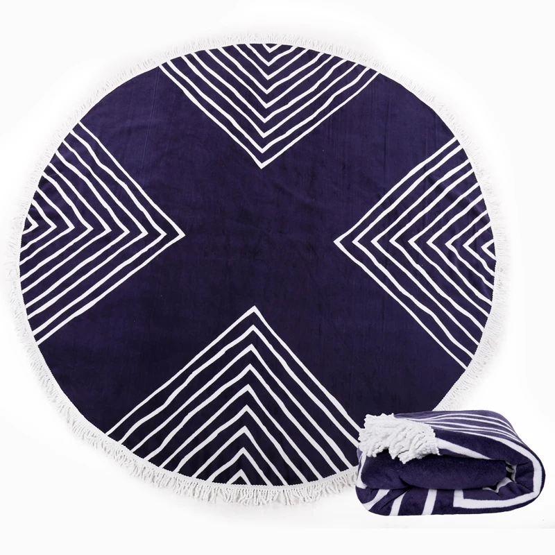 OLIVE 2021 New Round Pure Cotton Beach Towel Navy Stripe Printing Tassel Decorations Blanket For Spa Yoga Soft Comfortable
OLIVE 2021 New Round Pure Cotton Beach Towel Navy Stripe Printing Tassel Decorations Blanket For Spa Yoga Soft Comfortable