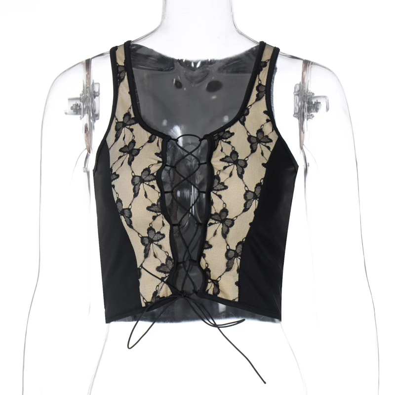 UETEEY 2020 Sleeveless Bandage Hollow Out Butterfly Print Patchwork Tank Top Autumn Winter Women Fashion Sexy Party Clothings
UETEEY 2020 Sleeveless Bandage Hollow Out Butterfly Print Patchwork Tank Top Autumn Winter Women Fashion Sexy Party Clothings