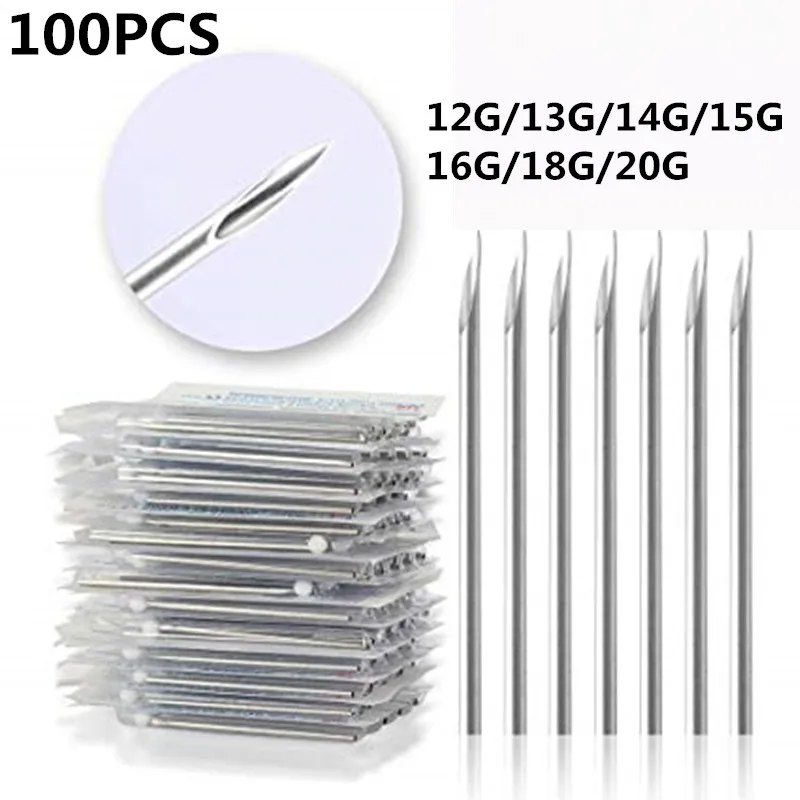 100PCS Surgical Steel 14G 16G Piercing Needle Lot Sterile Disposable Agulha Nose Ear Belly Nipple Piercing Needle Tool lote
100PCS Surgical Steel 14G 16G Piercing Needle Lot Sterile Disposable Agulha Nose Ear Belly Nipple Piercing Needle Tool lote