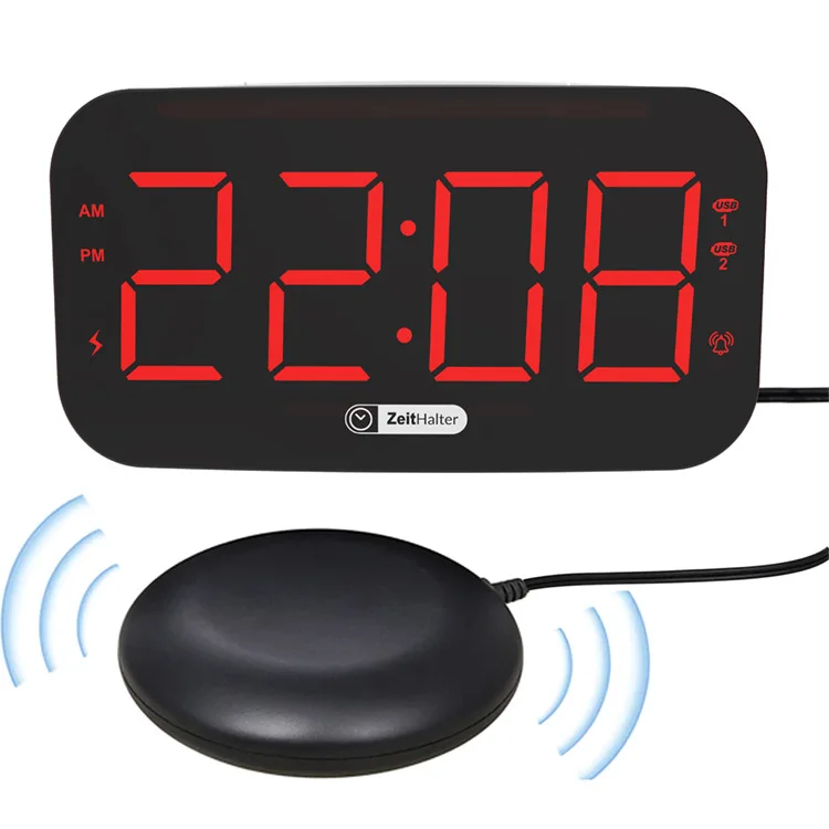 Loud Alarm Clock for Heavy Sleepers Vibrating Alarm Clock with Bed Shaker for Deaf and Hard of Hearing Night Light Snooze Clocks
Loud Alarm Clock for Heavy Sleepers Vibrating Alarm Clock with Bed Shaker for Deaf and Hard of Hearing Night Light Snooze Clocks