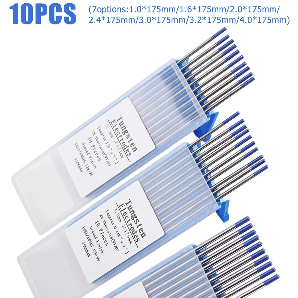 10PCS Lanthanated WL20 TIG Tungsten Electrode 1.0-4.0mm 175mmlength Metalworking Tungsten Rod And Plastic Storage Box
10PCS Lanthanated WL20 TIG Tungsten Electrode 1.0-4.0mm 175mmlength Metalworking Tungsten Rod And Plastic Storage Box
