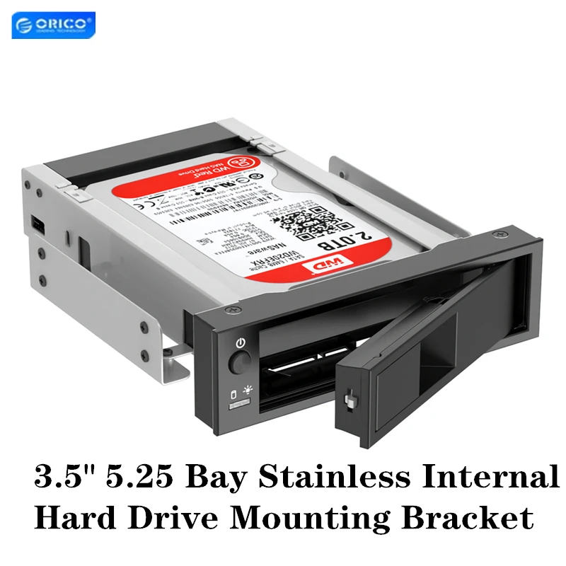 

ORICO Hard Drive Caddy 3.5" 5.25 Bay Stainless Internal Hard Drive Mounting Bracket Adapter SATA HDD SSD Case Enclosure Tool