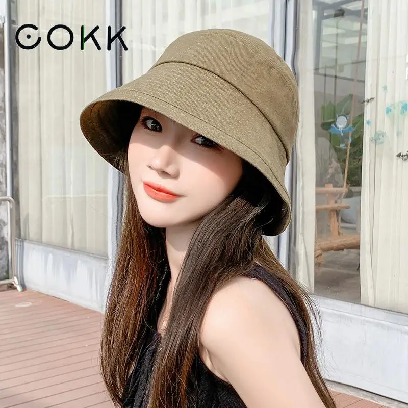 COKK Bucket Hat Women Summer Sunscreen Round Top Face Sun Protection Sunshade Fisherman Hat Bob Cap Solid Color Foldable Floppy
COKK Bucket Hat Women Summer Sunscreen Round Top Face Sun Protection Sunshade Fisherman Hat Bob Cap Solid Color Foldable Floppy
