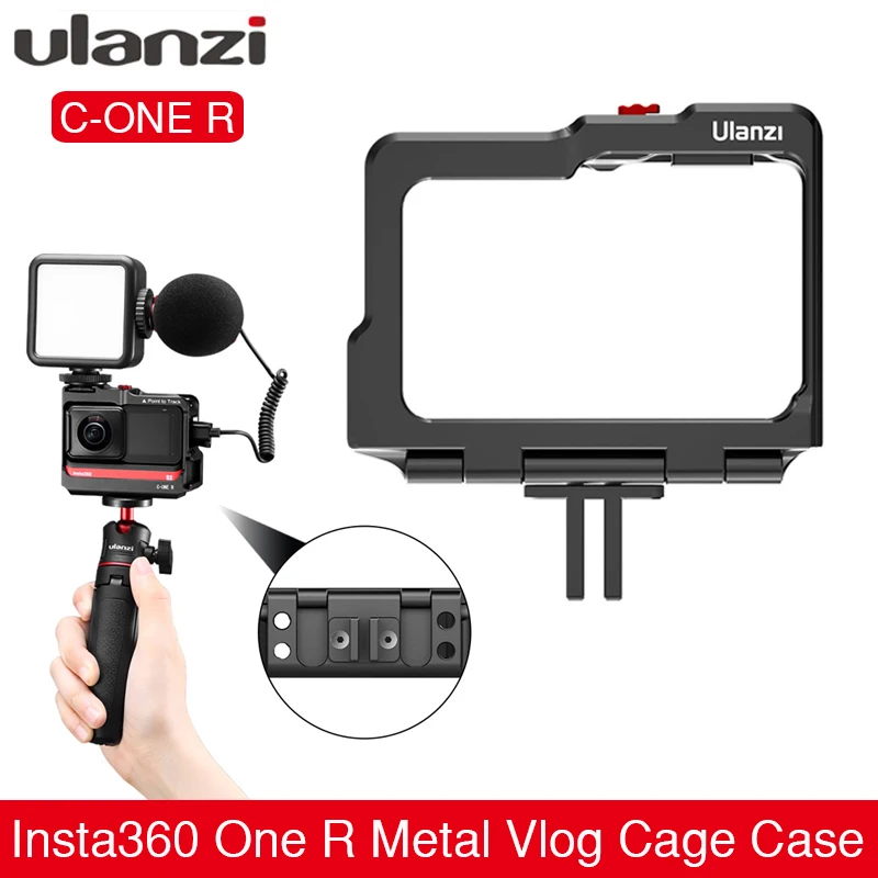 Ulanzi Insta360 OneR Metal Frame Cage Protective Cage Case Extend With Double Cold Shoe for Tiktok Vlog Video Studio Recording
Ulanzi Insta360 OneR Metal Frame Cage Protective Cage Case Extend With Double Cold Shoe for Tiktok Vlog Video Studio Recording