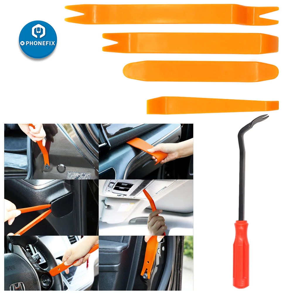 5Pcs Auto Pry Repair Kit Automobile Nail Puller Plastic Fastener Remover Car Door Clip Panel Trim Removal Pry Repair Tool 
5Pcs Auto Pry Repair Kit Automobile Nail Puller Plastic Fastener Remover Car Door Clip Panel Trim Removal Pry Repair Tool
