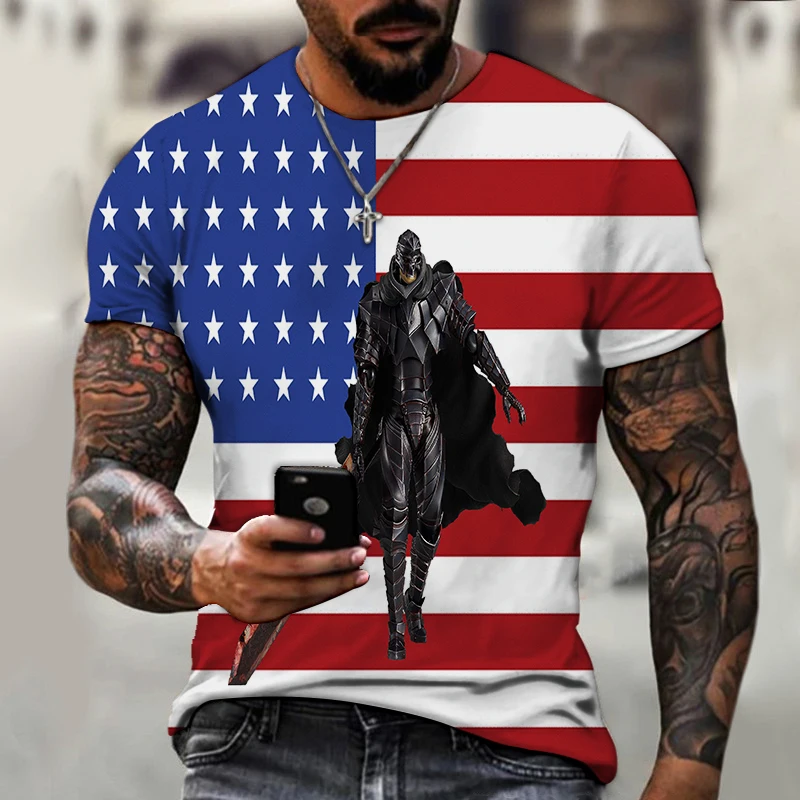 2021 European and American fashion summer 3D printing American flag men's shirt casual breathable oversized T-shirt O-neck top
2021 European and American fashion summer 3D printing American flag men's shirt casual breathable oversized T-shirt O-neck top