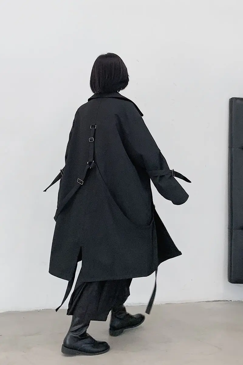 LANMREM autumn new trech personalized multi-strap design black long coat for women 2020 tide loose windbreaker YJ974
LANMREM autumn new trech personalized multi-strap design black long coat for women 2020 tide loose windbreaker YJ974