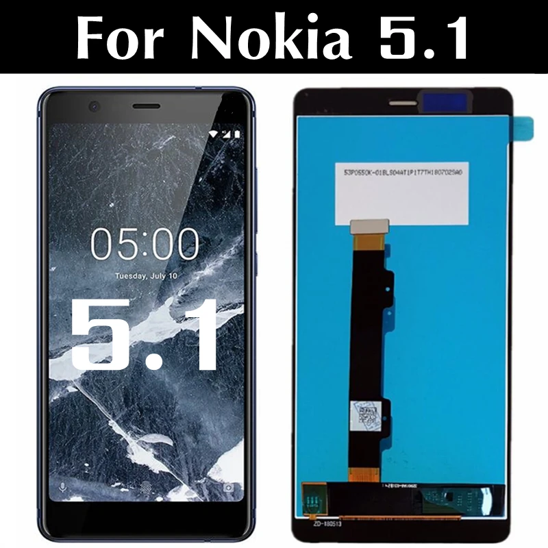 

5.5" LCD For For Nokia 5.1 TA-1075/1061/1088/1081/1076 LCD Display Touch Screen Assembly Replacement