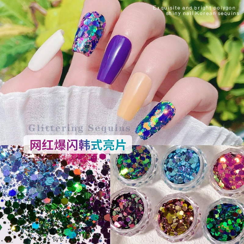 1 Box Spangles Nail Glitter Sequins Hexagon Holographic Nail Art Decoration For Professionals Manicure Design Sharkly Sequins
1 Box Spangles Nail Glitter Sequins Hexagon Holographic Nail Art Decoration For Professionals Manicure Design Sharkly Sequins