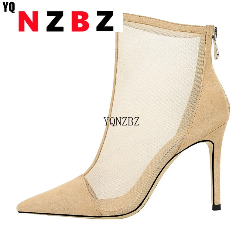 YQNZBZ Spring Autumn New Sexy Mesh Ankle Boots Women Pointed Toe Stiletto Heels Fashion Zip Ladies Party Shoes Size 34-40
YQNZBZ Spring Autumn New Sexy Mesh Ankle Boots Women Pointed Toe Stiletto Heels Fashion Zip Ladies Party Shoes Size 34-40