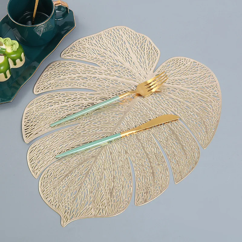 PVC Hollow Turtle Leaf Placemat Nordic Style Coaster Pads Restaurant Decoration Cup Mats Table Placemats Home Decor Meal Mat
PVC Hollow Turtle Leaf Placemat Nordic Style Coaster Pads Restaurant Decoration Cup Mats Table Placemats Home Decor Meal Mat