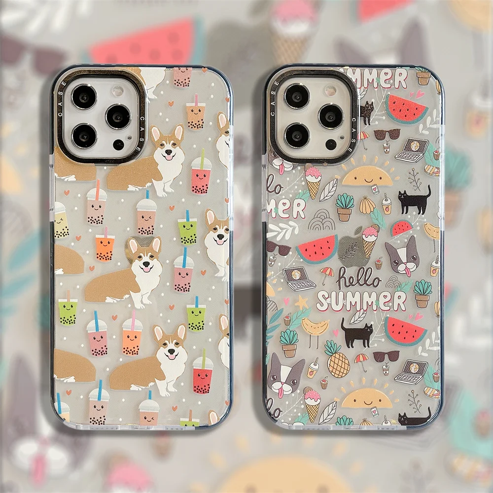 For Iphone 13 12 11 Pro Max Summer Tea Puppy Case Soft Clear Air Anti Impact Tpu Protection Cover For 6 7 8 Plus X Xr Xs Max
For Iphone 13 12 11 Pro Max Summer Tea Puppy Case Soft Clear Air Anti Impact Tpu Protection Cover For 6 7 8 Plus X Xr Xs Max