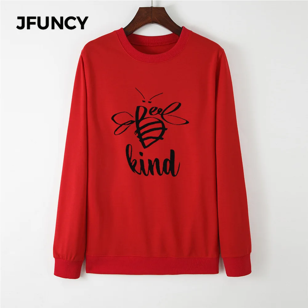 JFUNCY Women Hoodies O-Neck Long Sleeve Female Pullover New Bee Print Woman Casual Hoody 2020 Autumn Sweatshirt
JFUNCY Women Hoodies O-Neck Long Sleeve Female Pullover New Bee Print Woman Casual Hoody 2020 Autumn Sweatshirt
