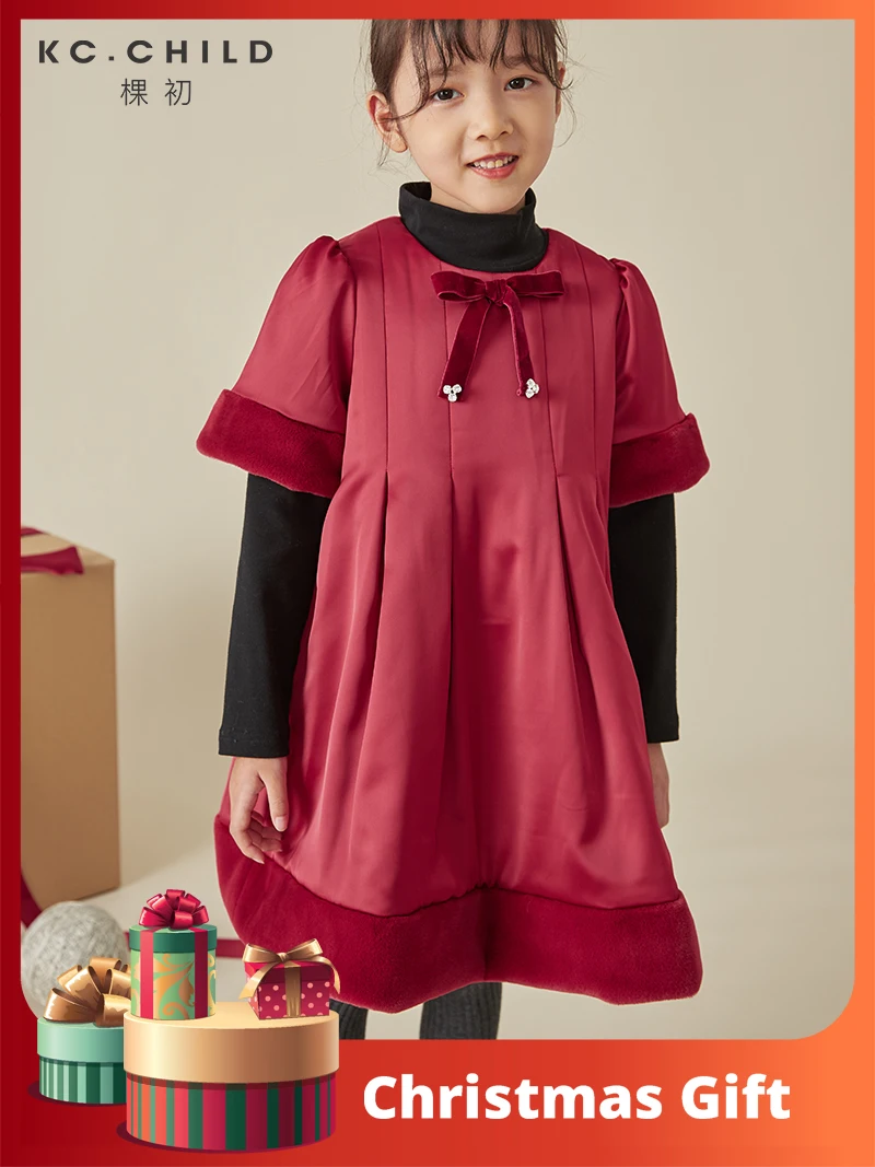 Детское рождественское платье KC.Child, Новогодняя одежда для девочек, Теплая стеганая бархатная подкладка из искусственного кроличьего меха с бантом и украшением из страз, 2020 
Детское рождественское платье KC.Child, Новогодняя одежда для девочек, Теплая стеганая бархатная подкладка из искусственного кроличьего меха с бантом и украшением из страз, 2020