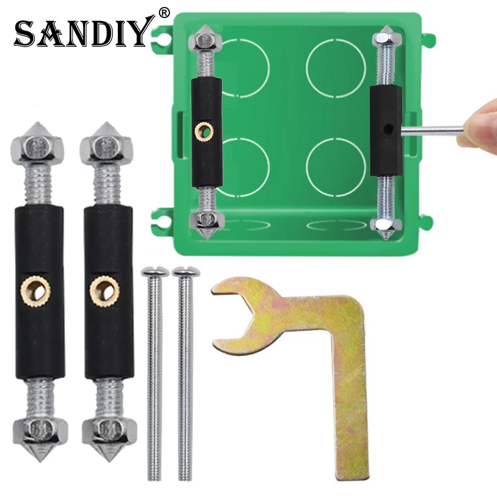 Wall Installation Box Repair Tool 118mm Box Switch Cassette Repairer Support Rod Electrician Accessories Wall Socket Boxes 1 Set
Wall Installation Box Repair Tool 118mm Box Switch Cassette Repairer Support Rod Electrician Accessories Wall Socket Boxes 1 Set