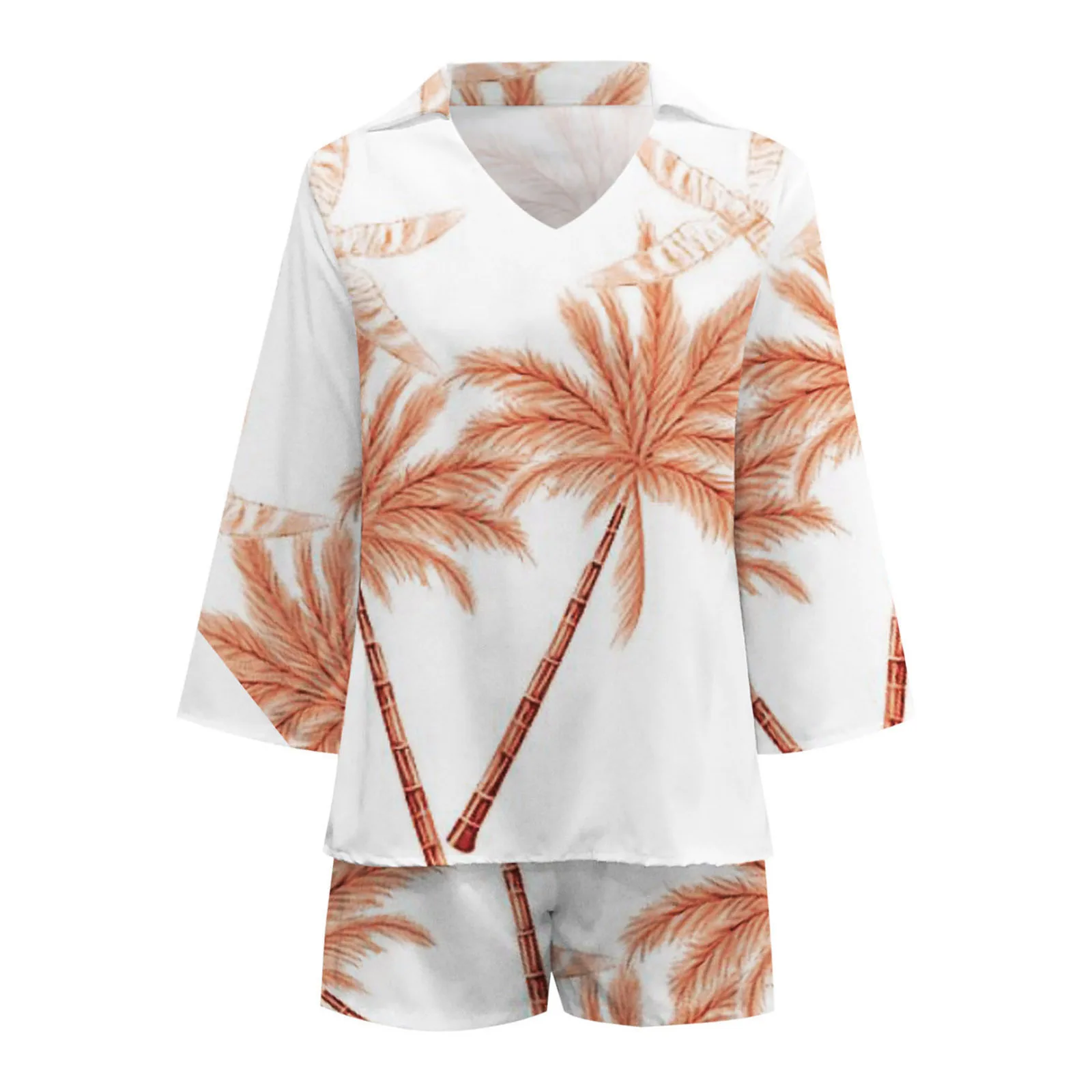 Women Two Piec Suits print Plain Bell Sleeve Women Casual Set Top Shorts Set V-Neck Outfit Summer Suit Home Fashion Sets 2021
Women Two Piec Suits print Plain Bell Sleeve Women Casual Set Top Shorts Set V-Neck Outfit Summer Suit Home Fashion Sets 2021