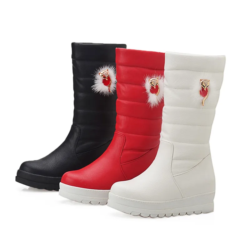 Hjwsfdcai Women Flat Platform Mid Calf Boots Rabbit Fur Warm Round Toe Ladies Snow Boots Metal Decor Fashion Woman Slip On Shoes
Hjwsfdcai Women Flat Platform Mid Calf Boots Rabbit Fur Warm Round Toe Ladies Snow Boots Metal Decor Fashion Woman Slip On Shoes