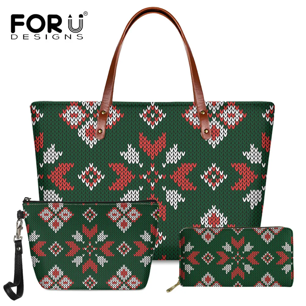 FORUDESIGNS Knitted Christmas Snowflake Decoration Female Shoulder Bag Fashion Women's Tote Bag Portable Large Top-Handle Bag
FORUDESIGNS Knitted Christmas Snowflake Decoration Female Shoulder Bag Fashion Women's Tote Bag Portable Large Top-Handle Bag