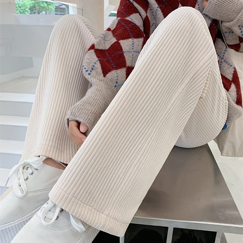 Women's Thick Chenille Pants Wide Leg Pants Autumn Winter Plus Velvet Trousers Casual Elastic Waist Corduroy Pants
Women's Thick Chenille Pants Wide Leg Pants Autumn Winter Plus Velvet Trousers Casual Elastic Waist Corduroy Pants