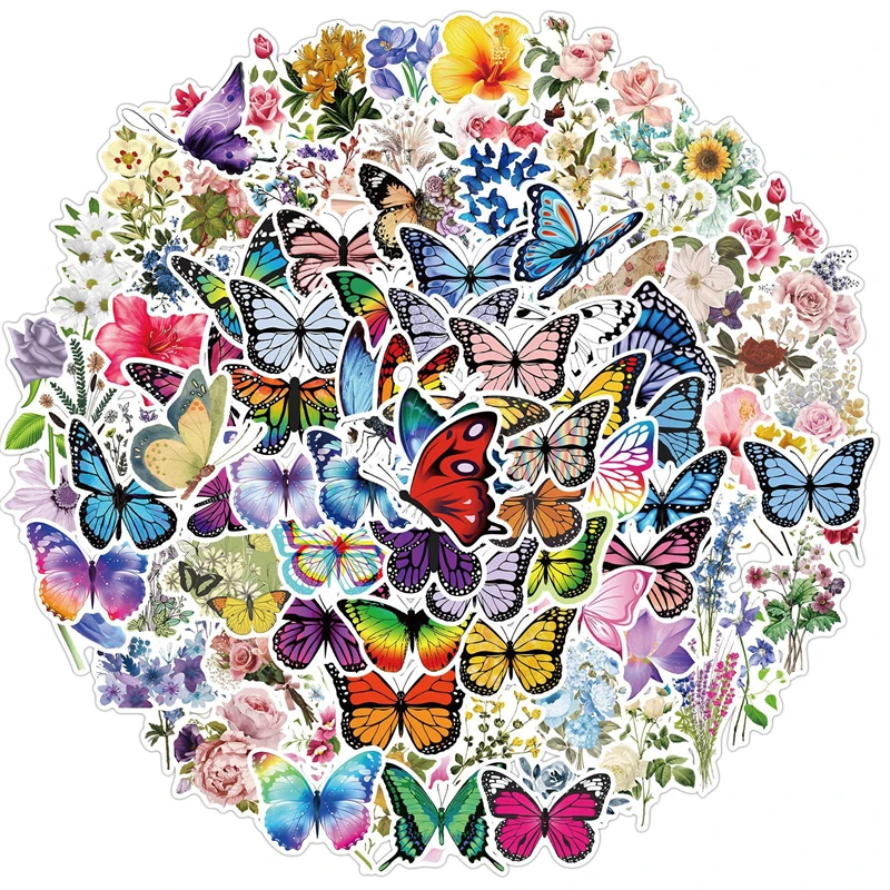 100PCS Butterfly Flowers Graffiti Sticker Personalized Decoration Moto Luggage Laptop Guitar Waterproof Stickers Toys
100PCS Butterfly Flowers Graffiti Sticker Personalized Decoration Moto Luggage Laptop Guitar Waterproof Stickers Toys