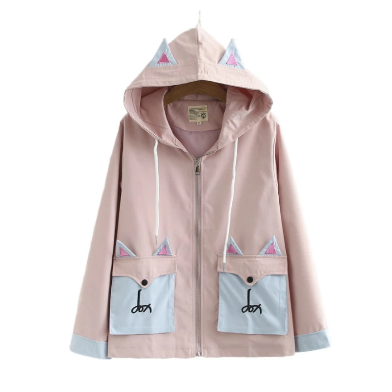 Женское пальто на молнии с вышивкой лисы из мультфильма, с ушками на капюшоне, лето 2020, с длинными рукавами и карманами, женские куртки с капю...
Женское пальто на молнии с вышивкой лисы из мультфильма, с ушками на капюшоне, лето 2020, с длинными рукавами и карманами, женские куртки с капю...