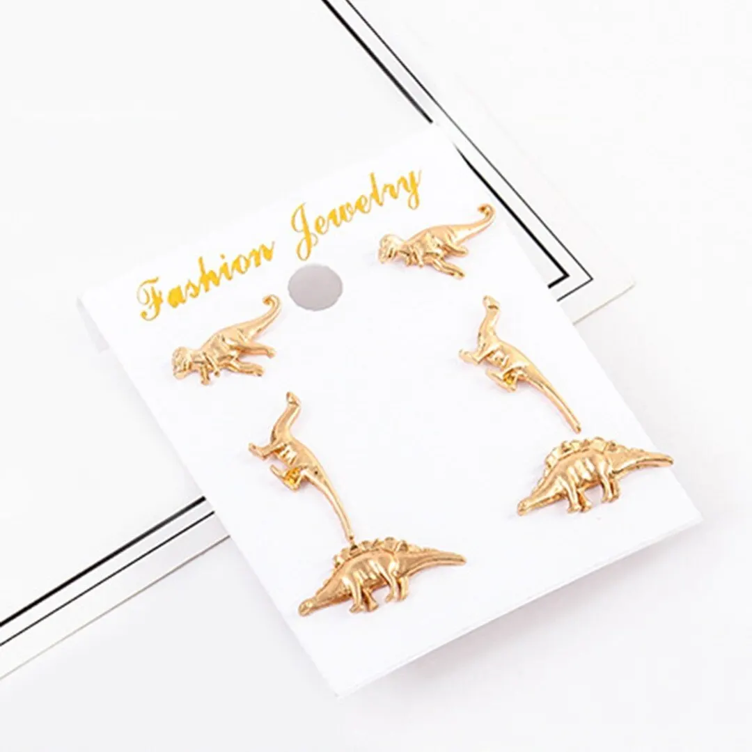 3 Pairs Lady Dinosaur Stud Earring Simple Cute Animal Dragon Earring Punk Style Classic Metal Alloy Jewelry Men Women Daily Wear
3 Pairs Lady Dinosaur Stud Earring Simple Cute Animal Dragon Earring Punk Style Classic Metal Alloy Jewelry Men Women Daily Wear