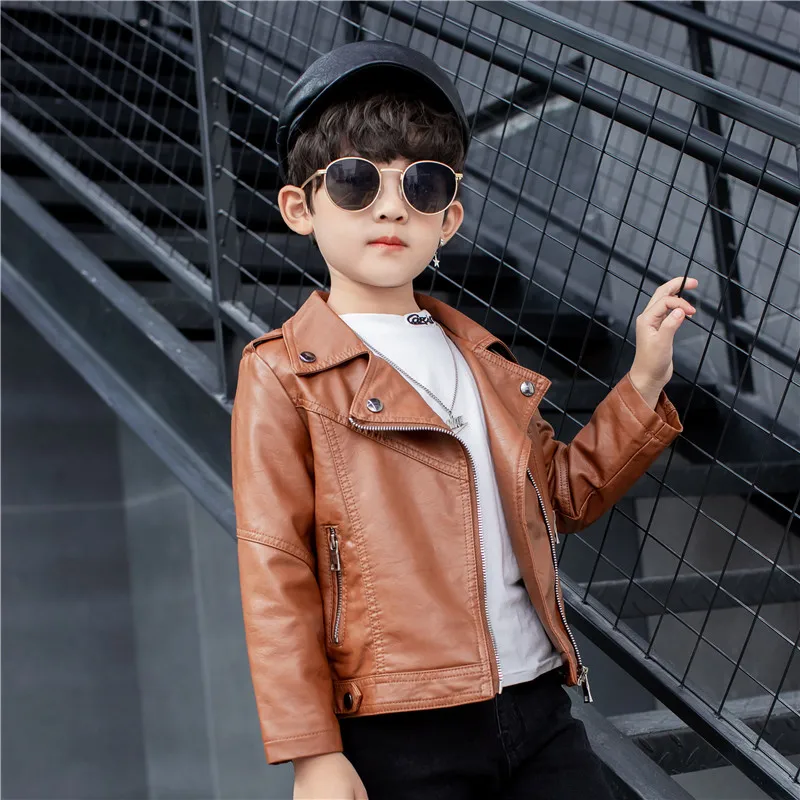 Fashion Kids Jackets for Boys Korean Teenage Solid Color Leather Coats Spring Fall Children Zipper Pu Leather Jackets Toddler
Fashion Kids Jackets for Boys Korean Teenage Solid Color Leather Coats Spring Fall Children Zipper Pu Leather Jackets Toddler