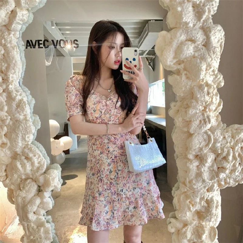 Floral Dress Women's Dress Super Mori Sweet Dress Slimming Belly-Covering Summer New Evening Dresses Long Luxury Mini Dress
Floral Dress Women's Dress Super Mori Sweet Dress Slimming Belly-Covering Summer New Evening Dresses Long Luxury Mini Dress