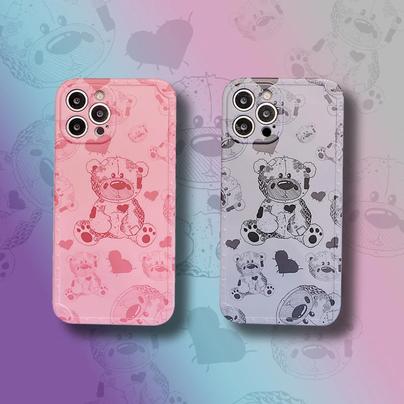 Fashion Cute Patched Bear French Doll Phone Case for IPhone 11 12 Pro Max MiNi X XR XS Max 7 8 Plus SE 2020 Soft Silicone Caver
Fashion Cute Patched Bear French Doll Phone Case for IPhone 11 12 Pro Max MiNi X XR XS Max 7 8 Plus SE 2020 Soft Silicone Caver