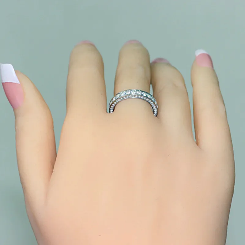 Charm Female Crystal Zircon Stone Ring Luxury Silver Color Round Wedding Ring Promise Love Solitaire Engagement Rings For Women
Charm Female Crystal Zircon Stone Ring Luxury Silver Color Round Wedding Ring Promise Love Solitaire Engagement Rings For Women
