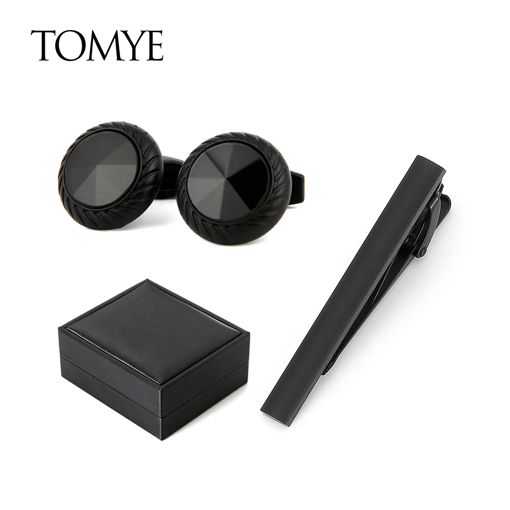Cufflinks and Tie Clip Set for Men TOMYE TZ21004 High Quality Black Formal Business Shirt Cuff Links With Box
Cufflinks and Tie Clip Set for Men TOMYE TZ21004 High Quality Black Formal Business Shirt Cuff Links With Box