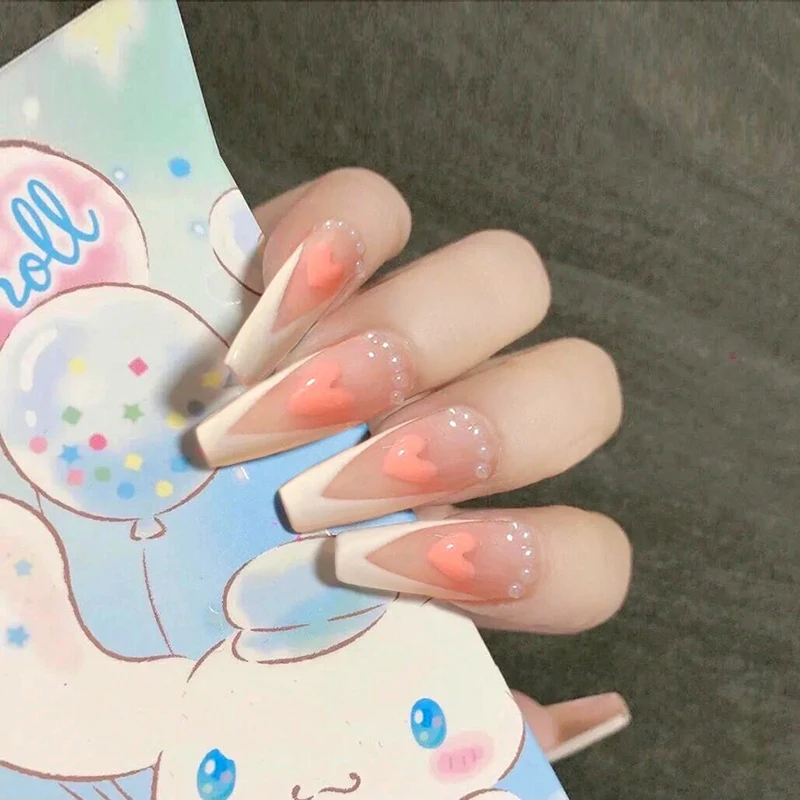 24pcs Love Heart Printed Nails Patch Glue Type Long Paragraph Fashion Removable Manicure False Nail Patch DW
24pcs Love Heart Printed Nails Patch Glue Type Long Paragraph Fashion Removable Manicure False Nail Patch DW