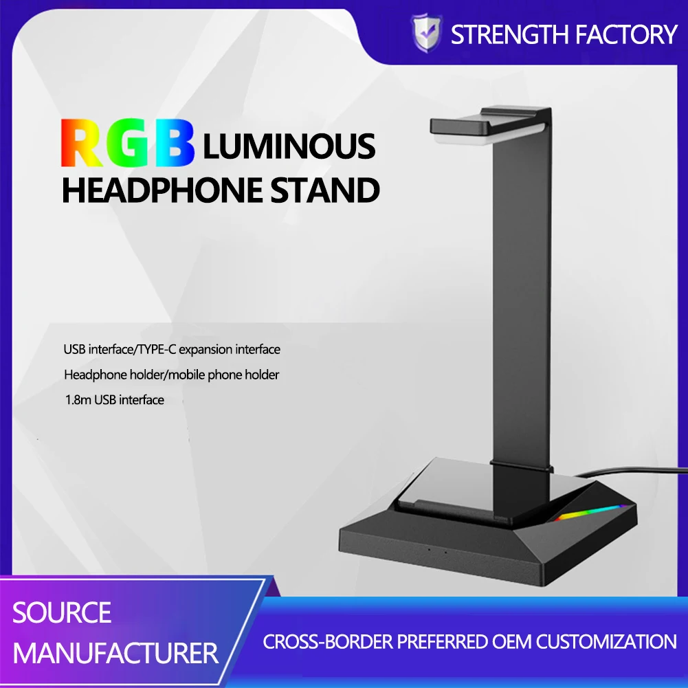 WE-100 Gaming Headset Stand USB 2.0 RGB Headphones Holder Earphone Display Rack Bracket for Gamer Gaming Computer Accessories
WE-100 Gaming Headset Stand USB 2.0 RGB Headphones Holder Earphone Display Rack Bracket for Gamer Gaming Computer Accessories