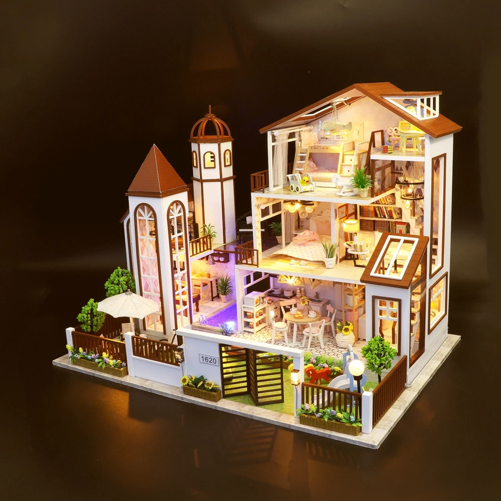 Big size Diy Doll House Casa Diy Miniature villa Dollhouse With Furniture Toys for children
Big size Diy Doll House Casa Diy Miniature villa Dollhouse With Furniture Toys for children