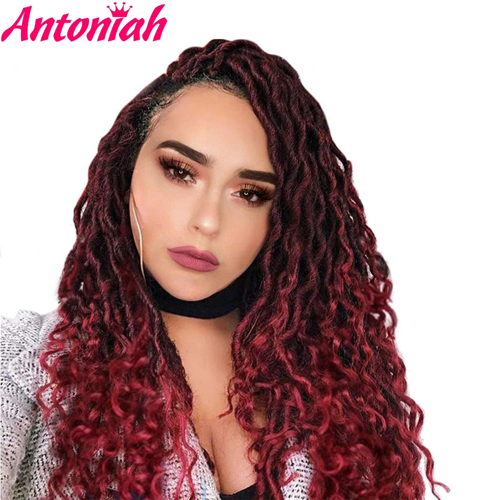 ANTONIAH Faux Locs Curly Crochet Braid 24 Strands Ombre Braiding Extensions Synthetic Crochet Hair for Black Women
ANTONIAH Faux Locs Curly Crochet Braid 24 Strands Ombre Braiding Extensions Synthetic Crochet Hair for Black Women