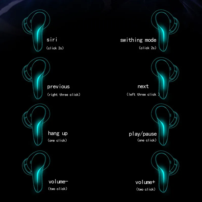 Wireless Headphones TWS Bluetooth 5.1 Earphones 9D Stereo Sound Sports Gaming Headsets HD Intelligent Noise
Wireless Headphones TWS Bluetooth 5.1 Earphones 9D Stereo Sound Sports Gaming Headsets HD Intelligent Noise