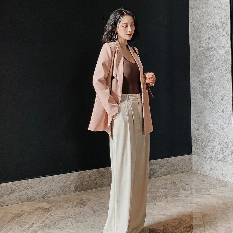 Autumn British Style Drape Loose Women Suits Casual Double Breasted Blazer Plus Size Fashion Business Solid Color Suits
Autumn British Style Drape Loose Women Suits Casual Double Breasted Blazer Plus Size Fashion Business Solid Color Suits