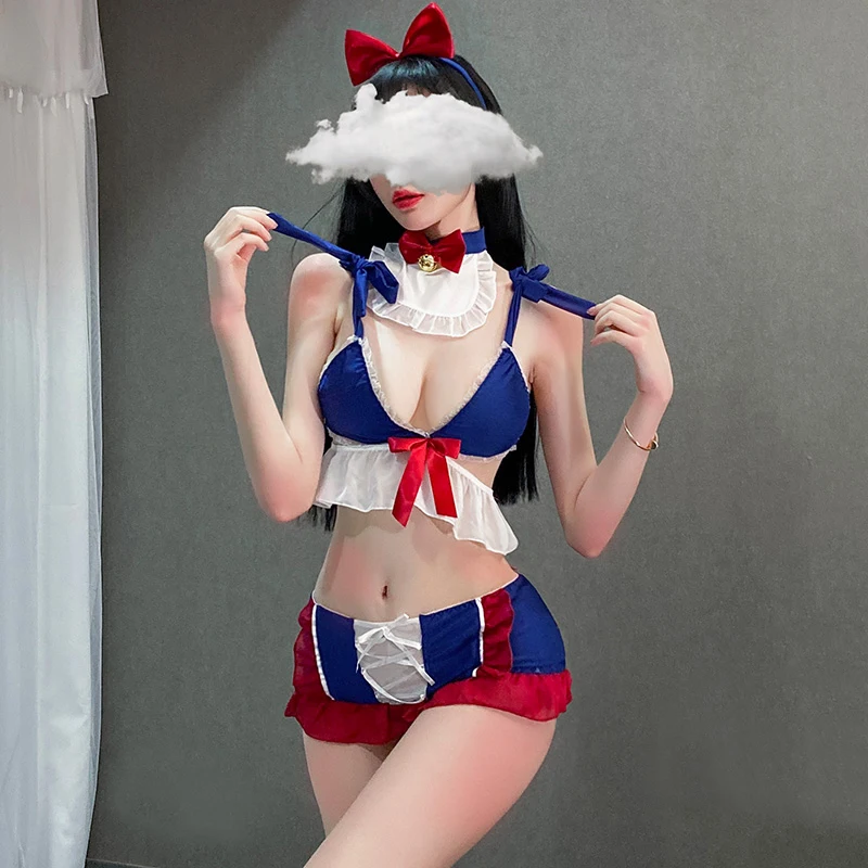 Sexy Women Lingerie Snow White Cosplay Costume Sexy Maid Outfit Kawaii Bunny Tail Underwear Lolita Dress Bra And Panty Set
Sexy Women Lingerie Snow White Cosplay Costume Sexy Maid Outfit Kawaii Bunny Tail Underwear Lolita Dress Bra And Panty Set