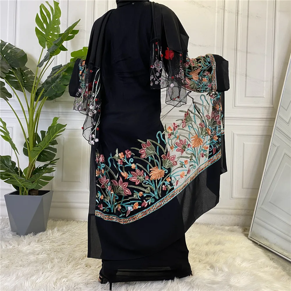 Модная верхняя одежда с вышивкой мусульманское кимоно халаты Дубайский модный