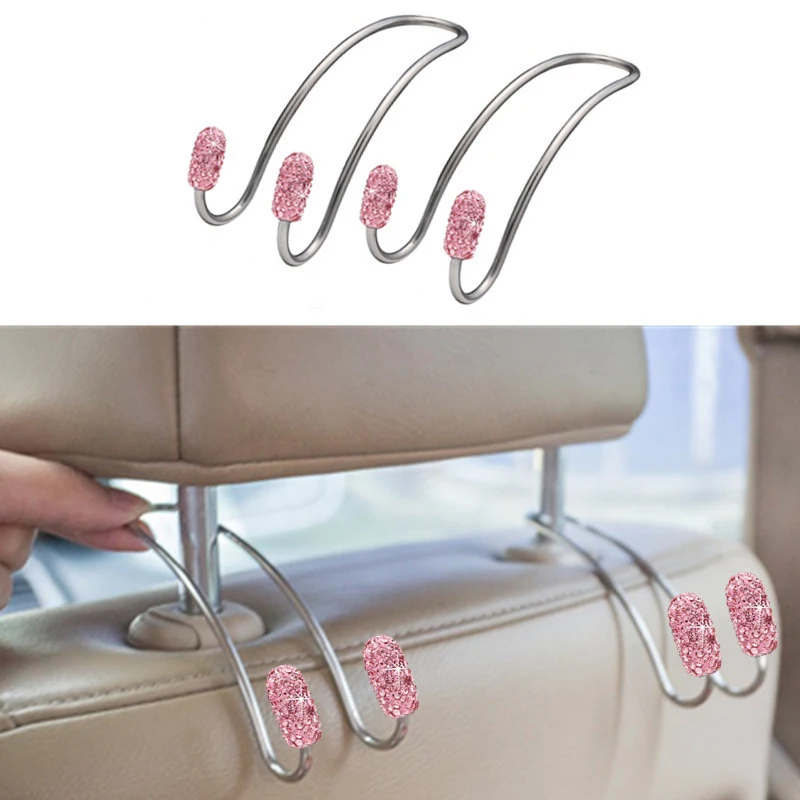 2Pcs Luxurious Rhinestone Car Seat Hooks Auto Headrest Hanger Holder Bag Purse Clothes Storage Organizers Car Backrest Hooks
2Pcs Luxurious Rhinestone Car Seat Hooks Auto Headrest Hanger Holder Bag Purse Clothes Storage Organizers Car Backrest Hooks