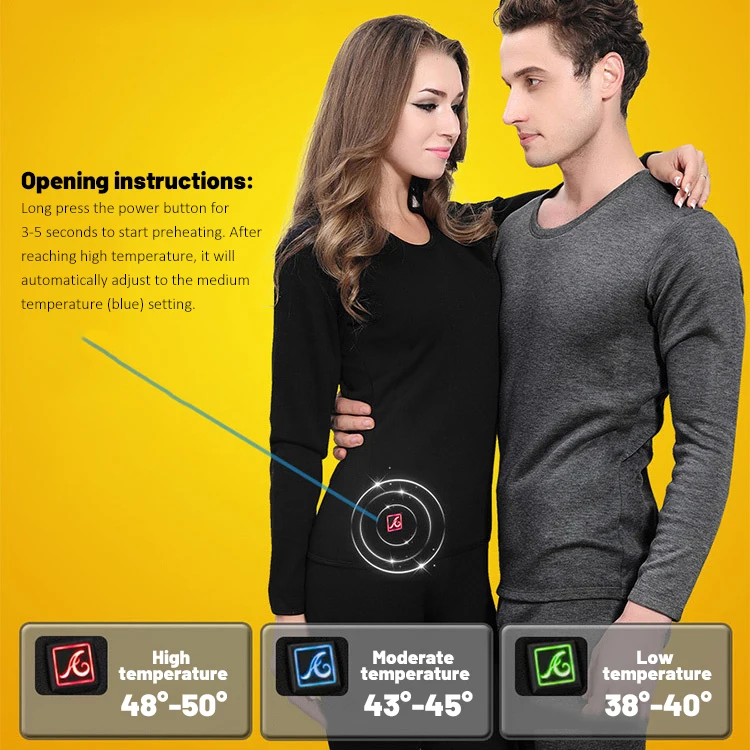 Men'S Thermal Underwear Fleece Lining Thermal Underwear USB Electric Heating Jacket and Pants Keep Warm in Autumn and Winter
Men'S Thermal Underwear Fleece Lining Thermal Underwear USB Electric Heating Jacket and Pants Keep Warm in Autumn and Winter