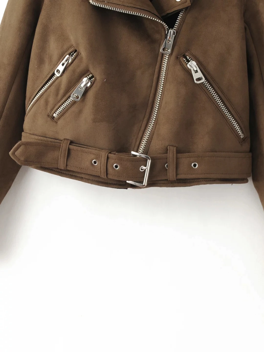 SuperAen Autumn Winter Solid Locomotive Double Zippers Moto & Biker Turn Down Collar Short Women Jacket
SuperAen Autumn Winter Solid Locomotive Double Zippers Moto & Biker Turn Down Collar Short Women Jacket