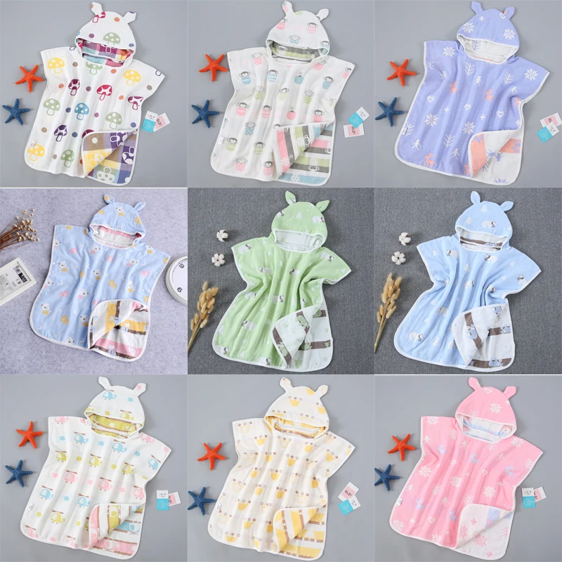 Gauze Hooded Beach Towel 6 Layers Cotton Baby Cape Towels Soft Poncho Kids Bathing Stuff for Babies Washcloth
Gauze Hooded Beach Towel 6 Layers Cotton Baby Cape Towels Soft Poncho Kids Bathing Stuff for Babies Washcloth