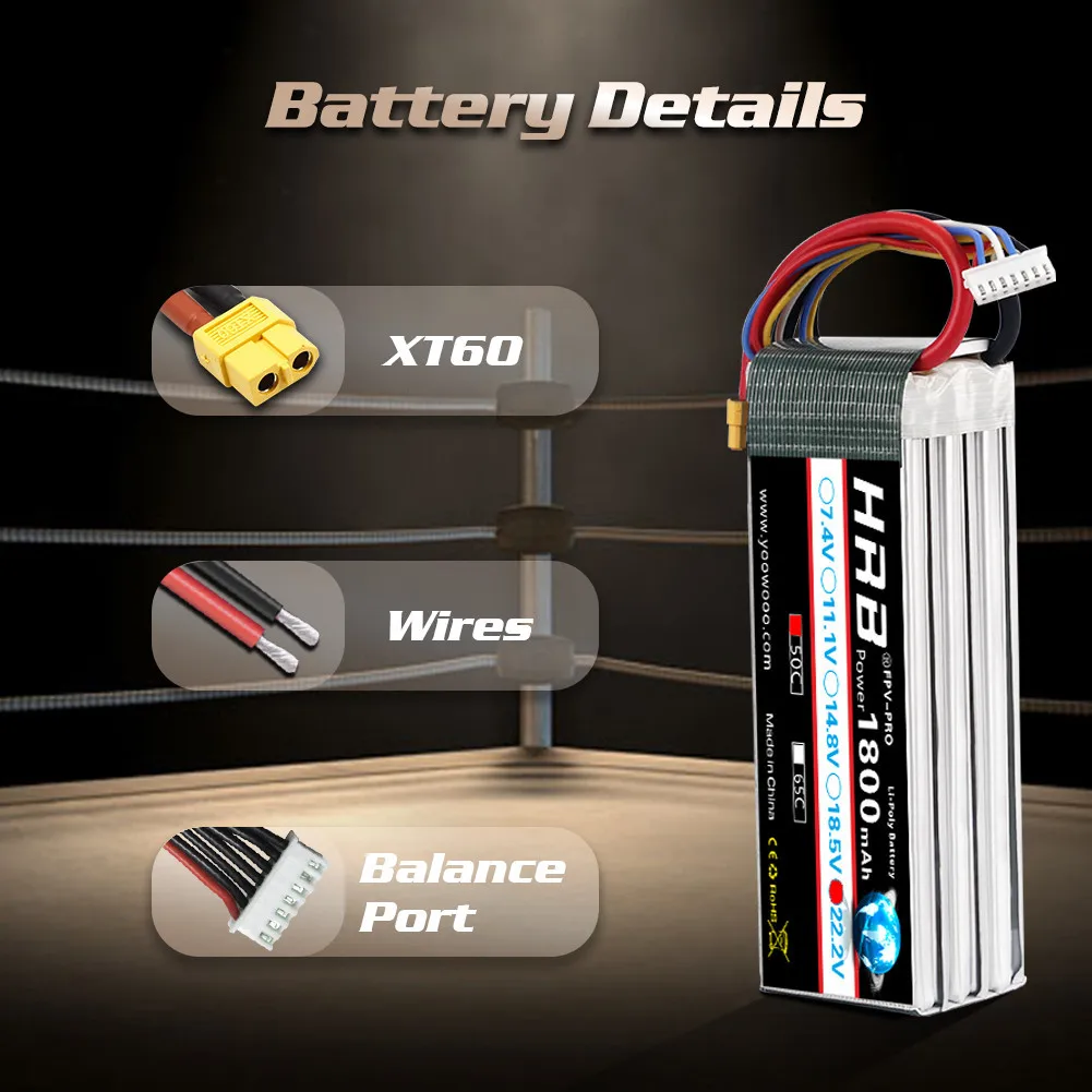 2PCS HRB Lipo Battery 2S 3S 4S 1300mah 1500mah 2200mah 2600mah Drone Battery 50C with EC5 Deans plug For RC Car Boat Fpv Drone 
2PCS HRB Lipo Battery 2S 3S 4S 1300mah 1500mah 2200mah 2600mah Drone Battery 50C with EC5 Deans plug For RC Car Boat Fpv Drone