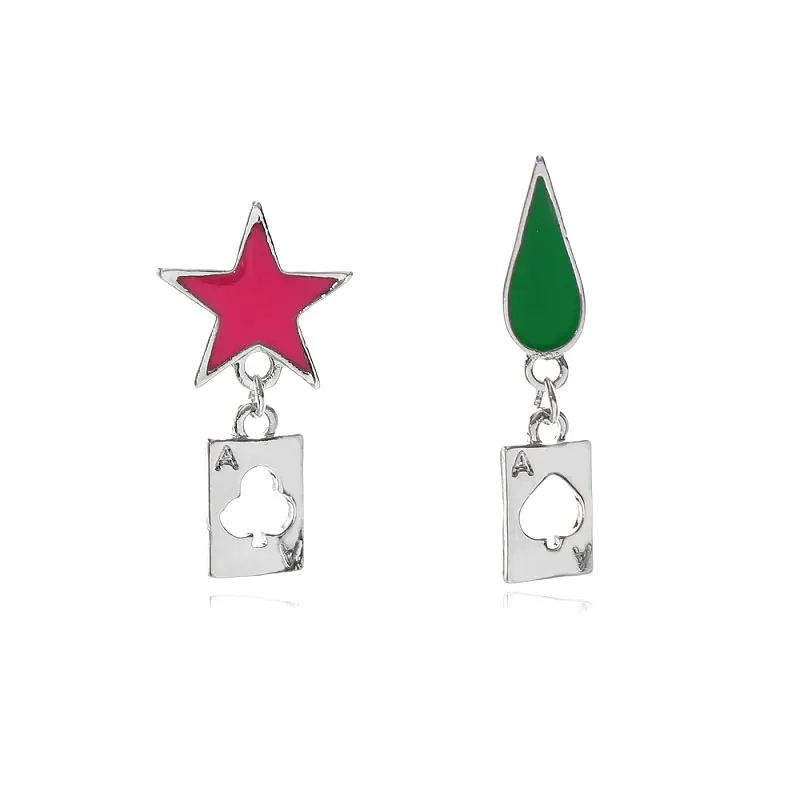 Hot-Selling Accessories Full-Time Hunter Hisso Five-Pointed Star Teardrop Logo Dripping Poker Earrings For Women Girl Jewelry
Hot-Selling Accessories Full-Time Hunter Hisso Five-Pointed Star Teardrop Logo Dripping Poker Earrings For Women Girl Jewelry