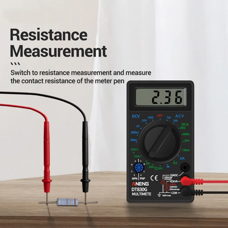LCD Digital Multimeter AC DC 750V 1000V Digital Mini Multimeter probe For Voltmeter Ammeter Ohm Tester Meter
LCD Digital Multimeter AC DC 750V 1000V Digital Mini Multimeter probe For Voltmeter Ammeter Ohm Tester Meter