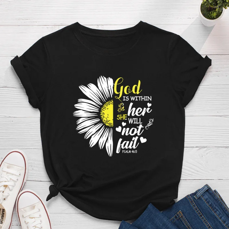 White Sunflower Print Women T Shirt Short Sleeve O Neck Loose Women Tshirt Ladies Tee Shirt Tops Clothes Camisetas Mujer
White Sunflower Print Women T Shirt Short Sleeve O Neck Loose Women Tshirt Ladies Tee Shirt Tops Clothes Camisetas Mujer